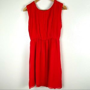 Alice & Olivia Bright Orange Silk dress